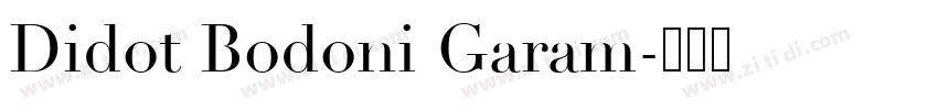 Didot Bodoni Garam字体转换